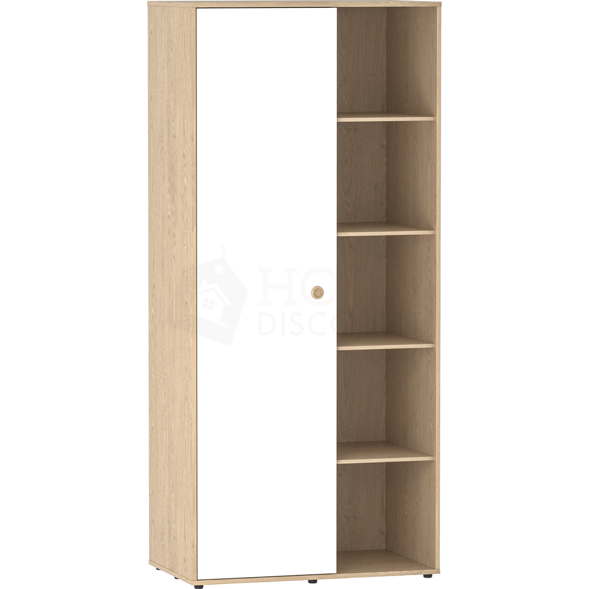 Neptune 1-Door Wardrobe - White & Oak
