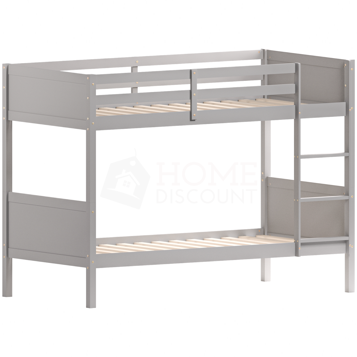 Gemini Detachable Bunk Bed - Grey & Libra Wooden Underbed Drawers - White
