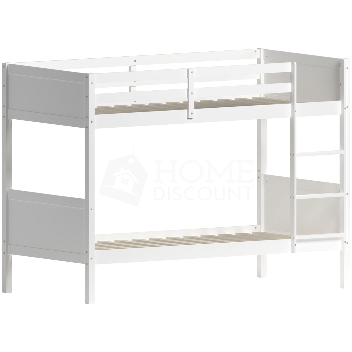 Gemini Detachable Bunk Bed - White & Libra Wooden Underbed Drawers - Grey