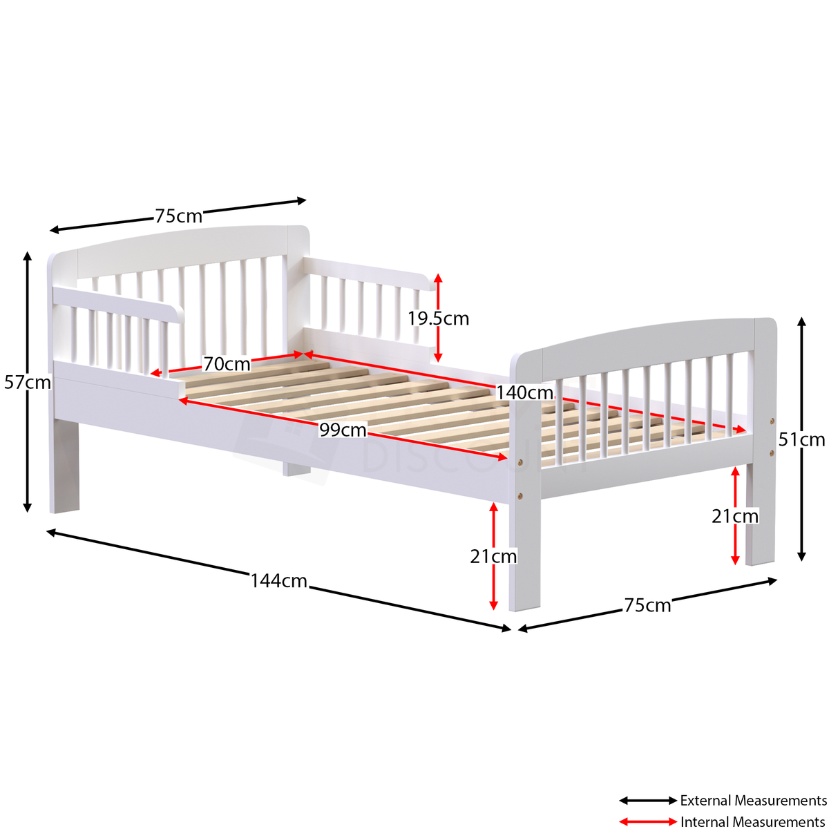 Scorpio Toddler Bed - White