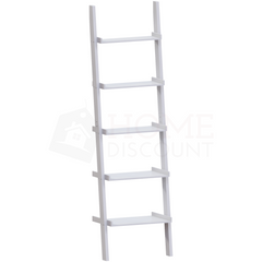York 5 Tier Ladder Bookcase, White