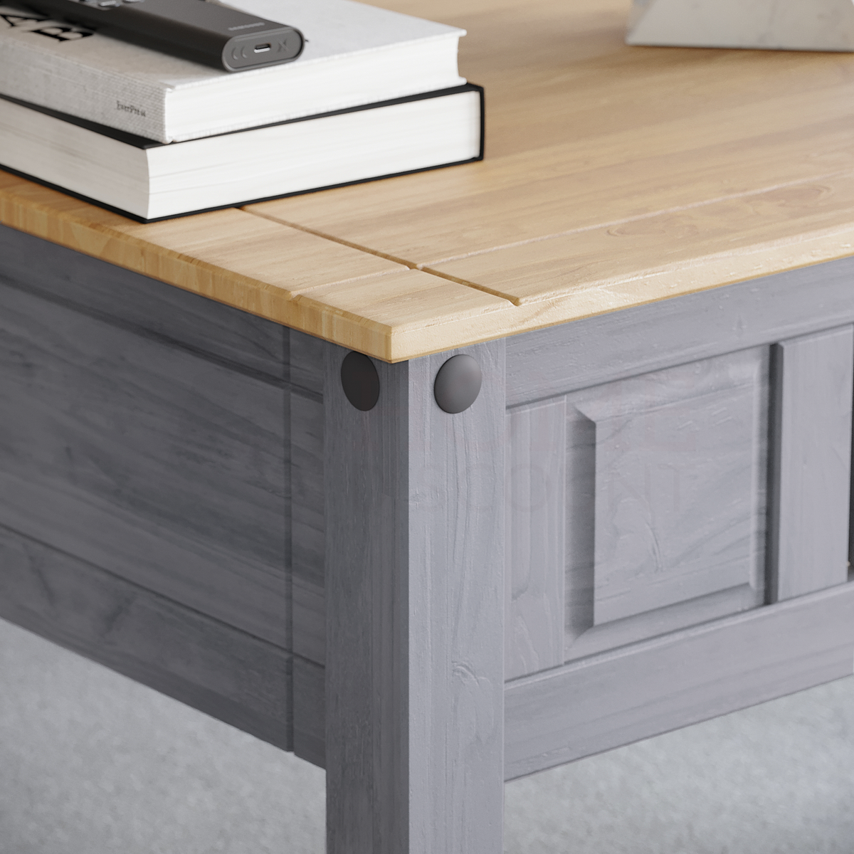 Corona 1-Drawer Coffee Table - Grey