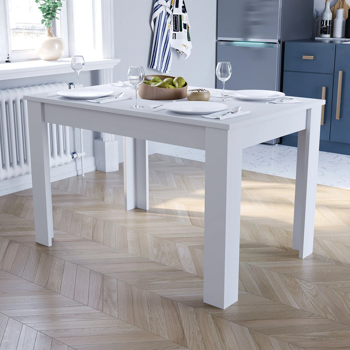 Medina 4-Seater Dining Table - White