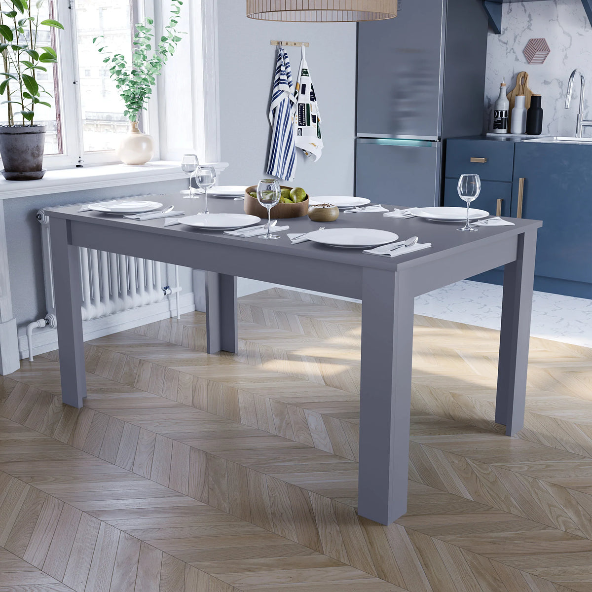 Medina 6-Seater Dining Table - Grey