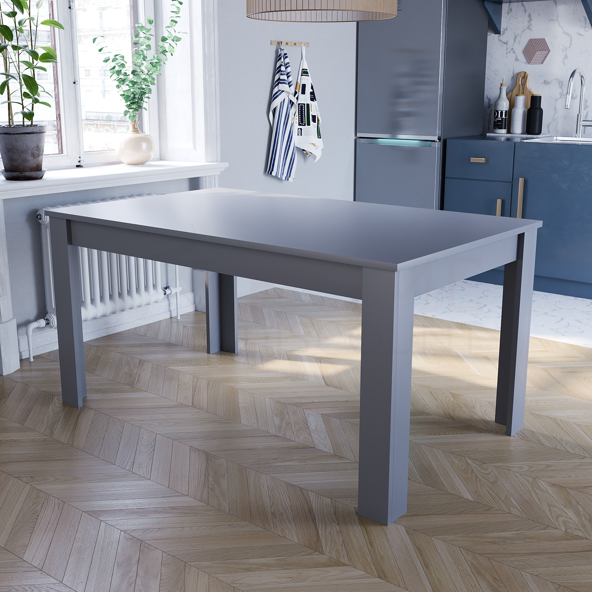 Medina 6-Seater Dining Table - Grey