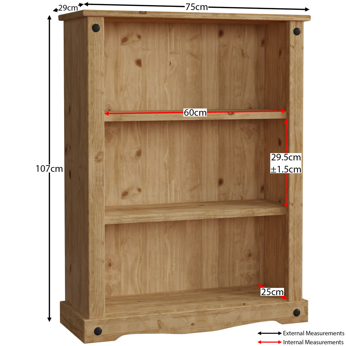 Corona Low Bookcase