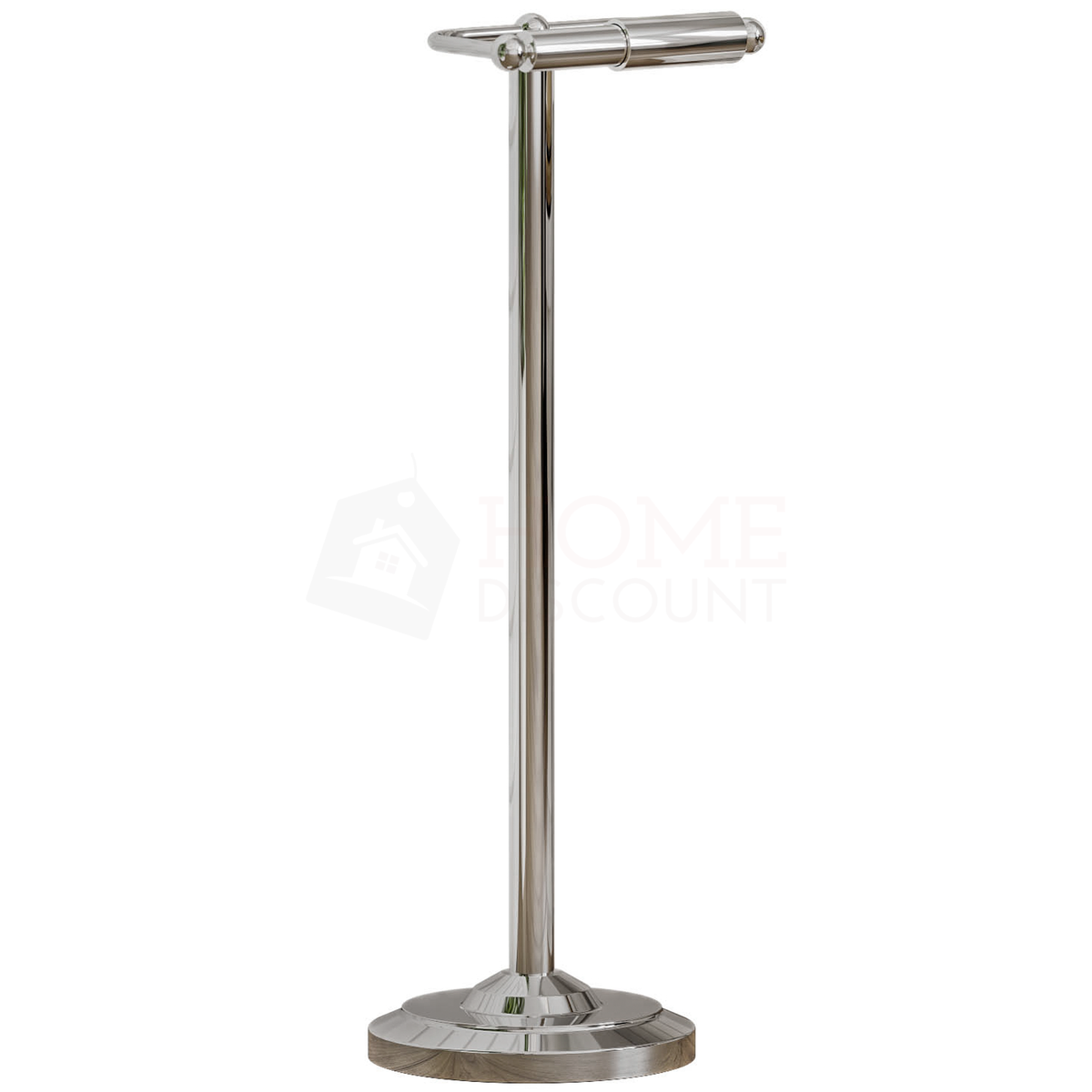 Floor Standing Toilet Roll Holder - Silver