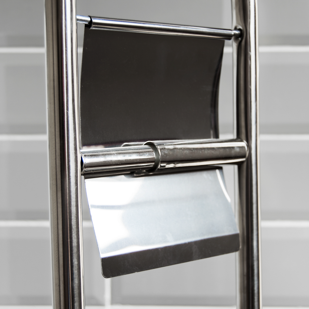 Toilet Brush And Paper Holder - Silver