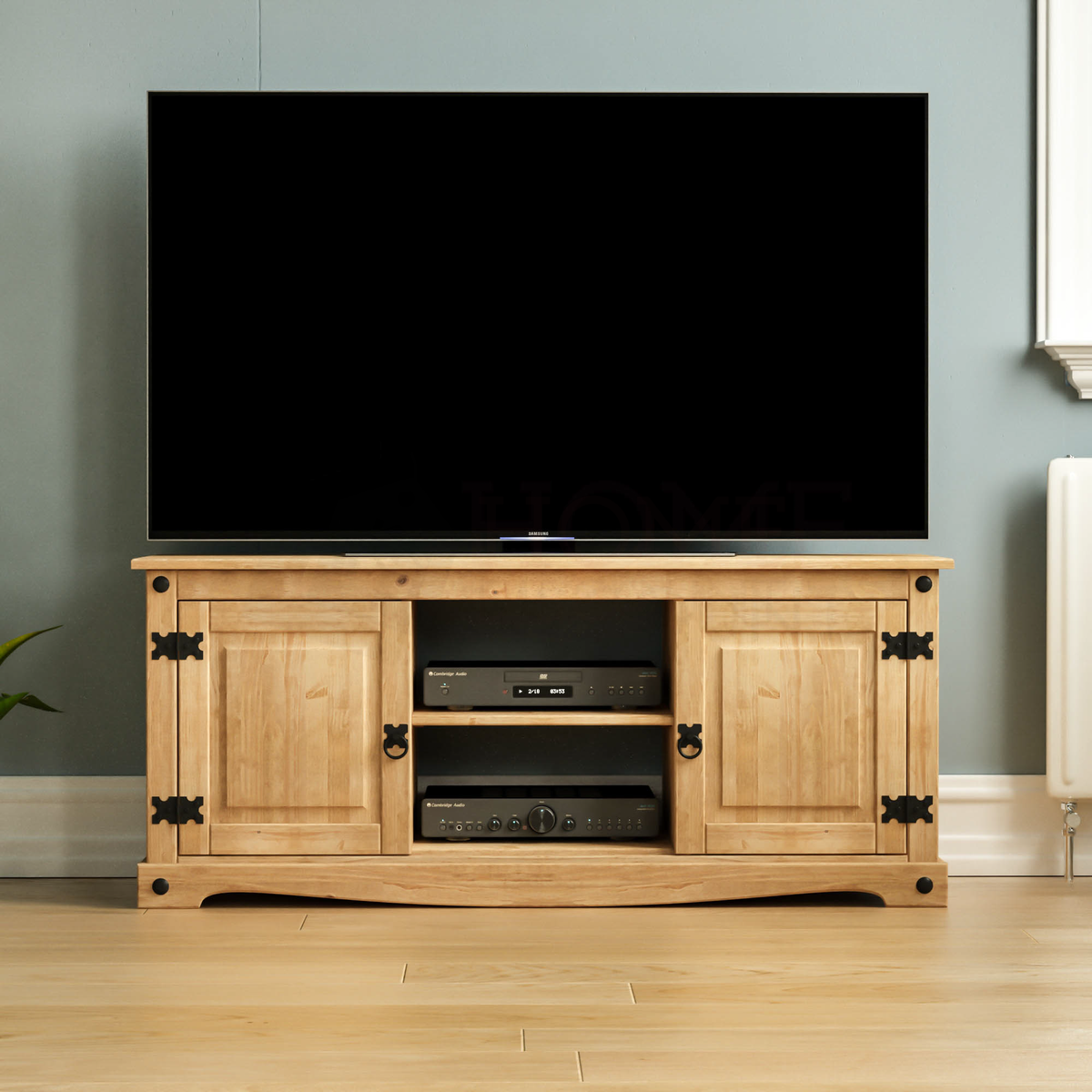 Corona 2-Door 1-Shelf Flat Screen TV Unit