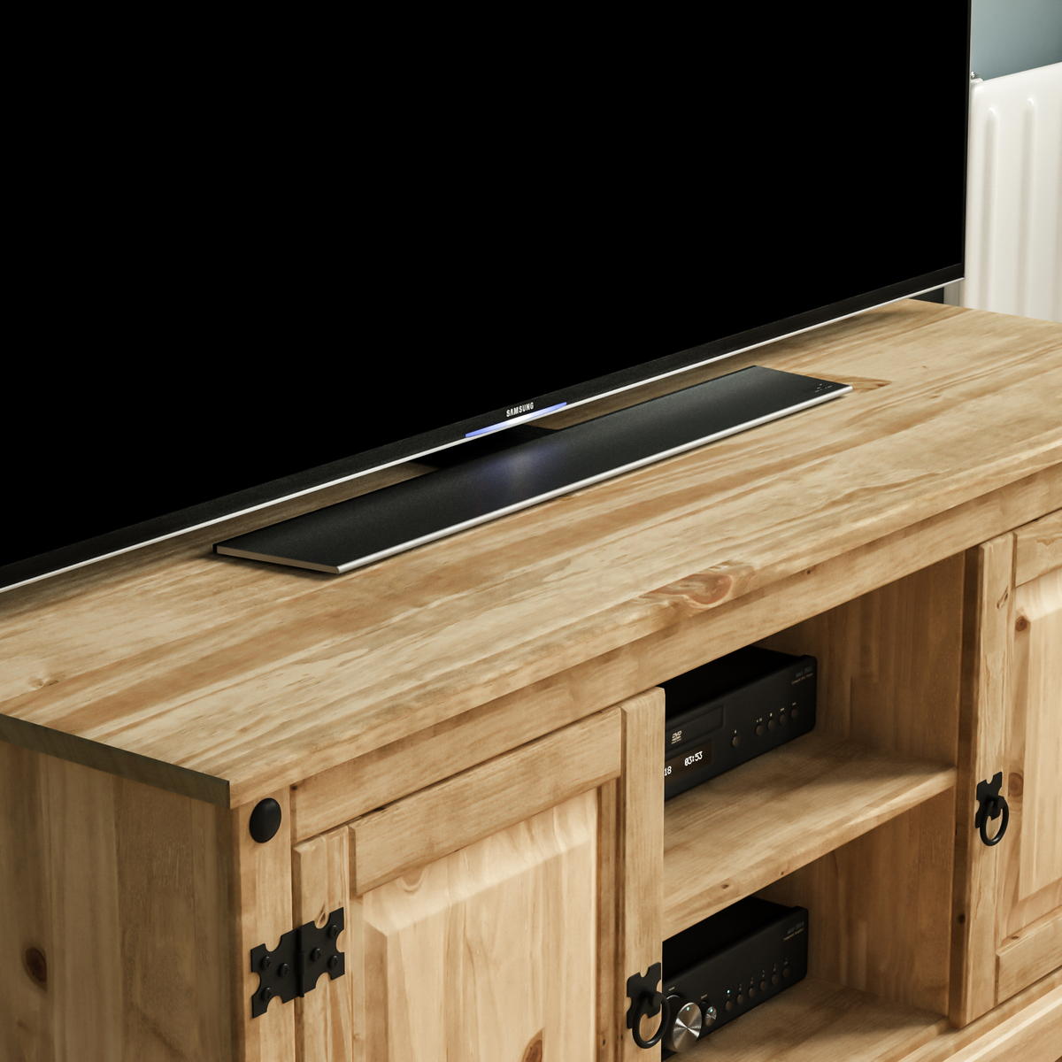 Corona 2-Door 1-Shelf Flat Screen TV Unit