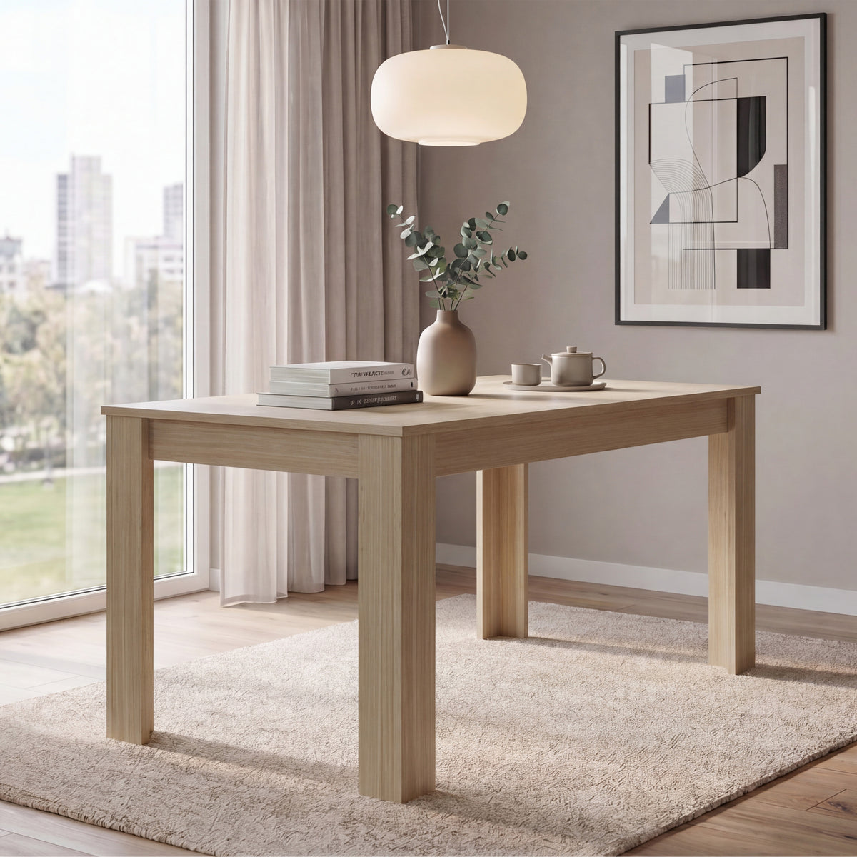 Medina 6-Seater Dining Table - Oak
