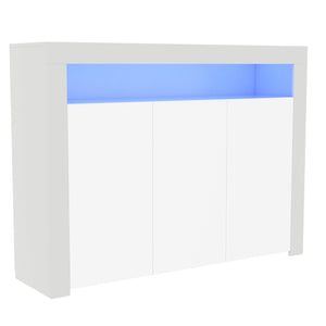 Nova 3-Door LED Sideboard - White