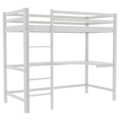 Sydney High Bunk With Desk - White