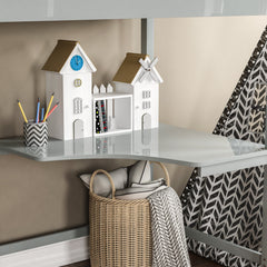 Sydney High Bunk Bed With Desk - Grey