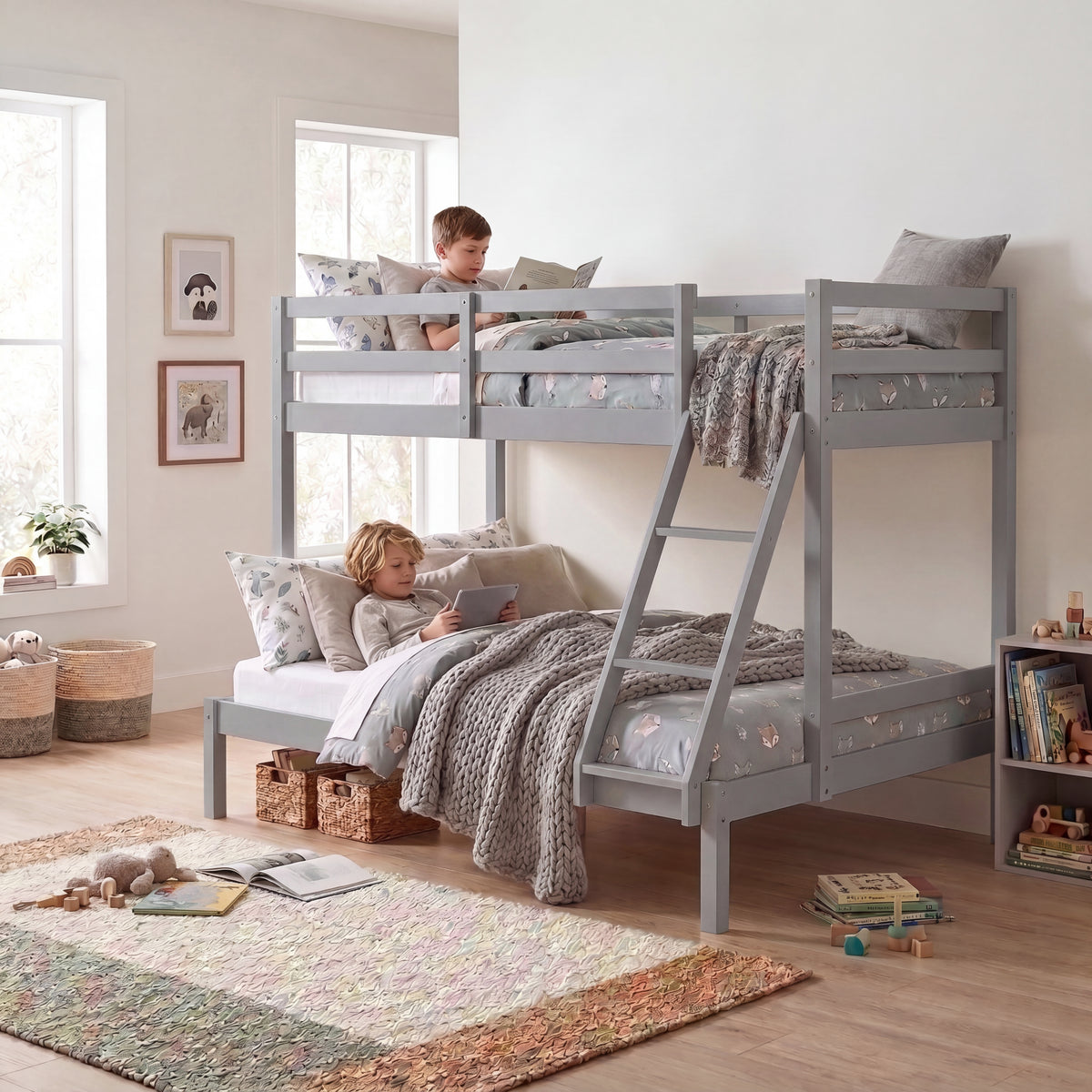 Sydney Triple Sleeper Bunk Bed - Grey