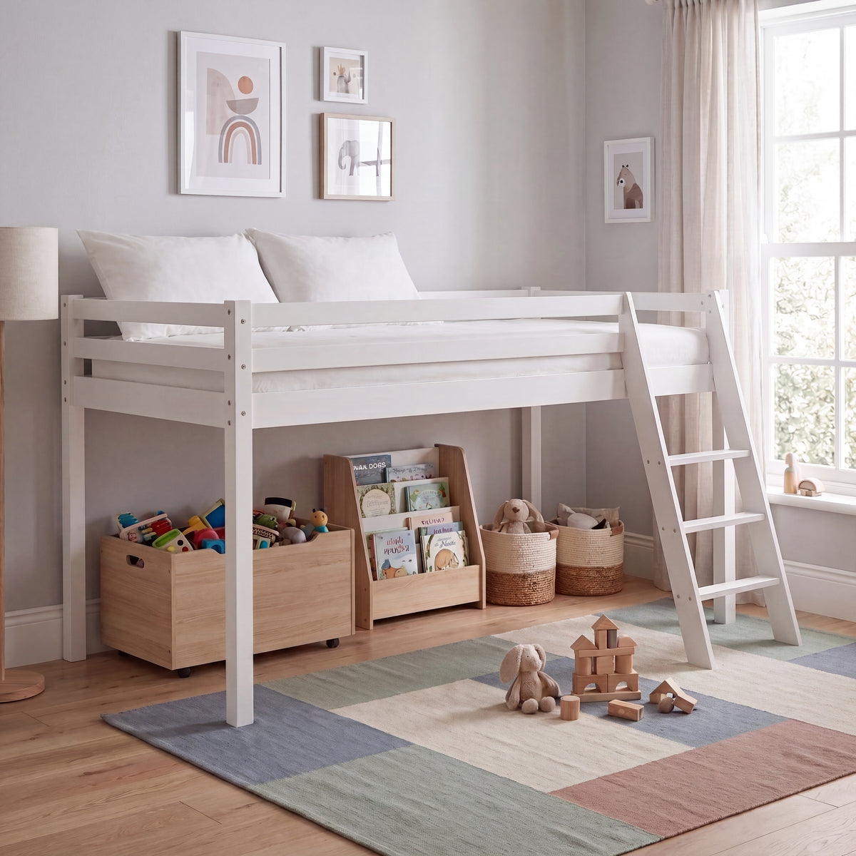 Sydney High Bunk Bed - White