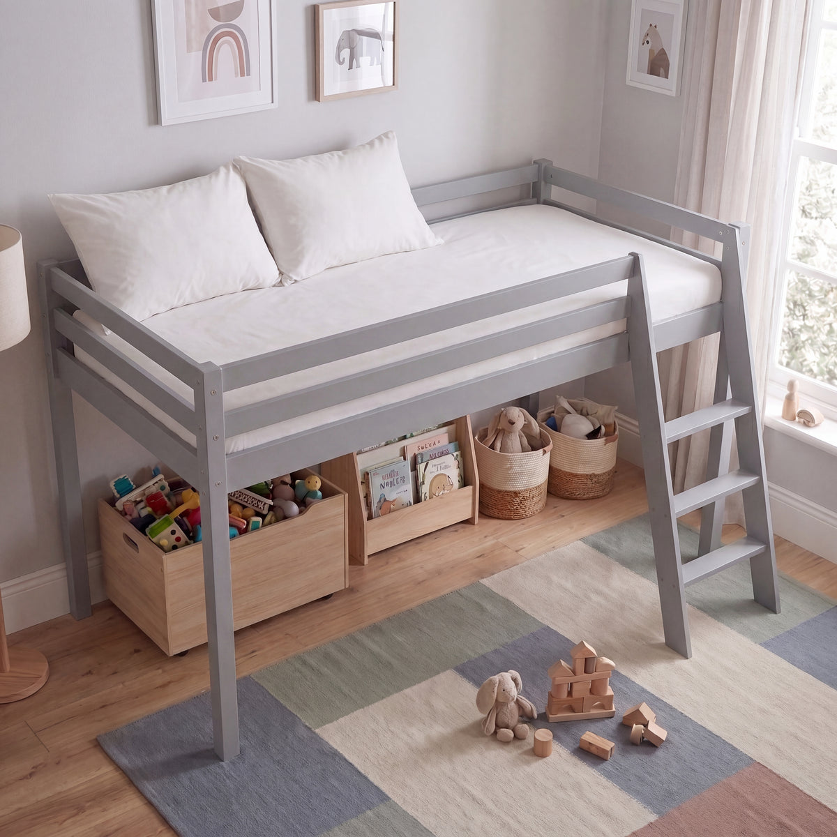 Sydney High Bunk Single - Grey