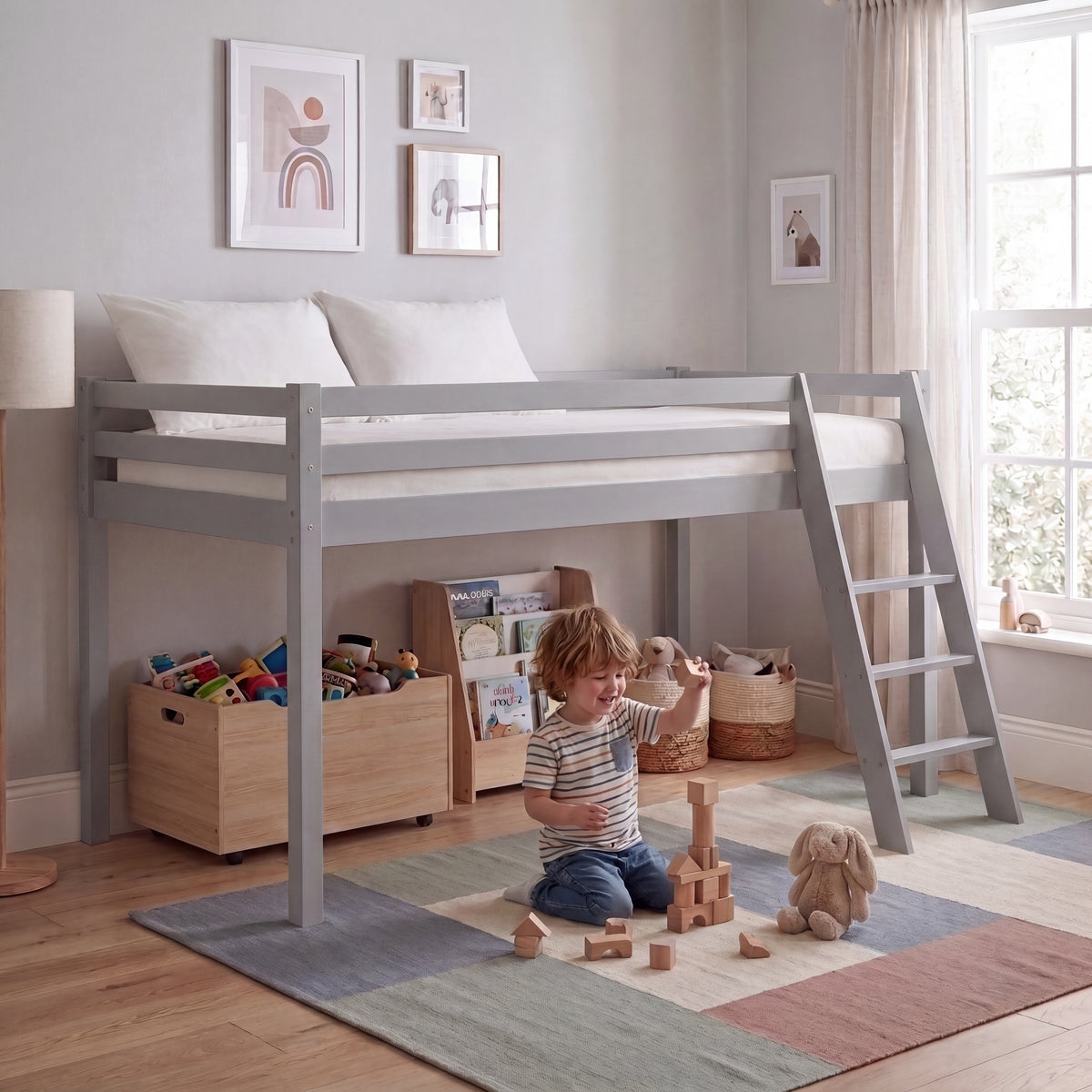 Sydney High Bunk Single - Grey