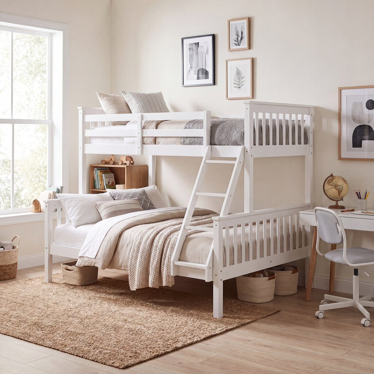 Milan Triple Sleeper Bunk Bed - White