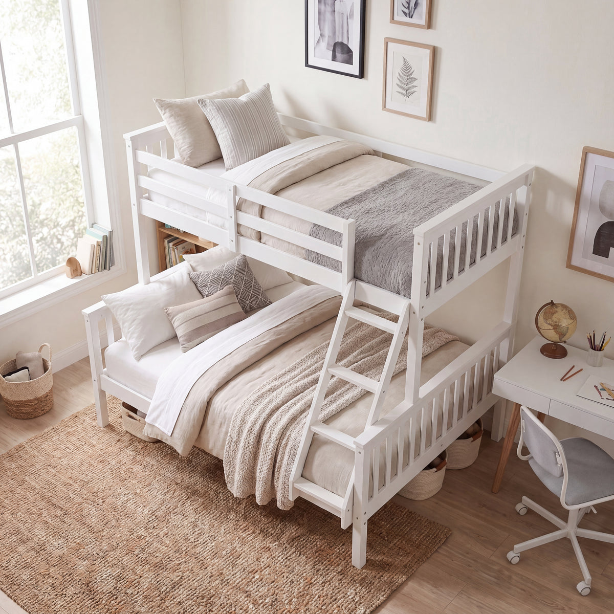 Milan Triple Sleeper Bunk Bed - White