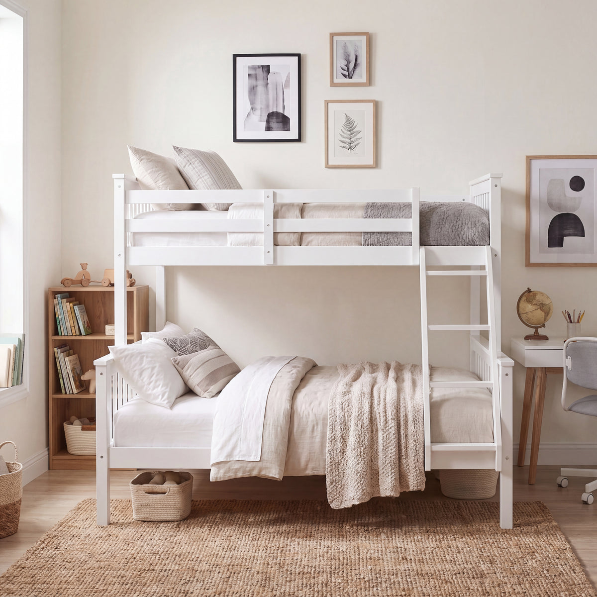 Milan Triple Sleeper Bunk Bed - White