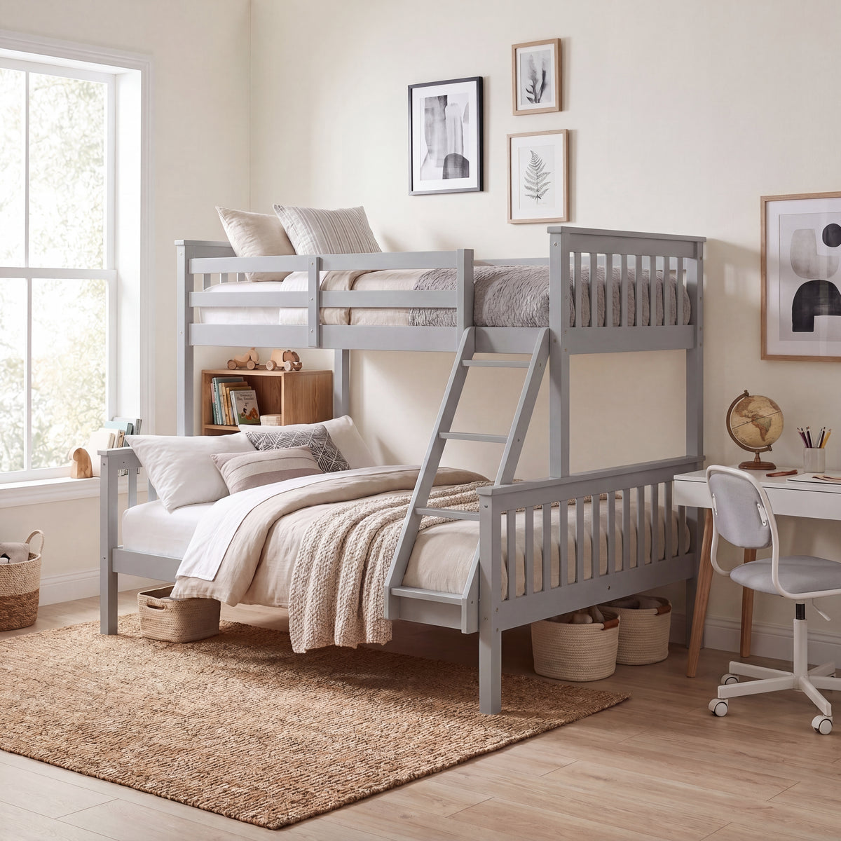 Milan Triple Sleeper Bunk Bed - Grey