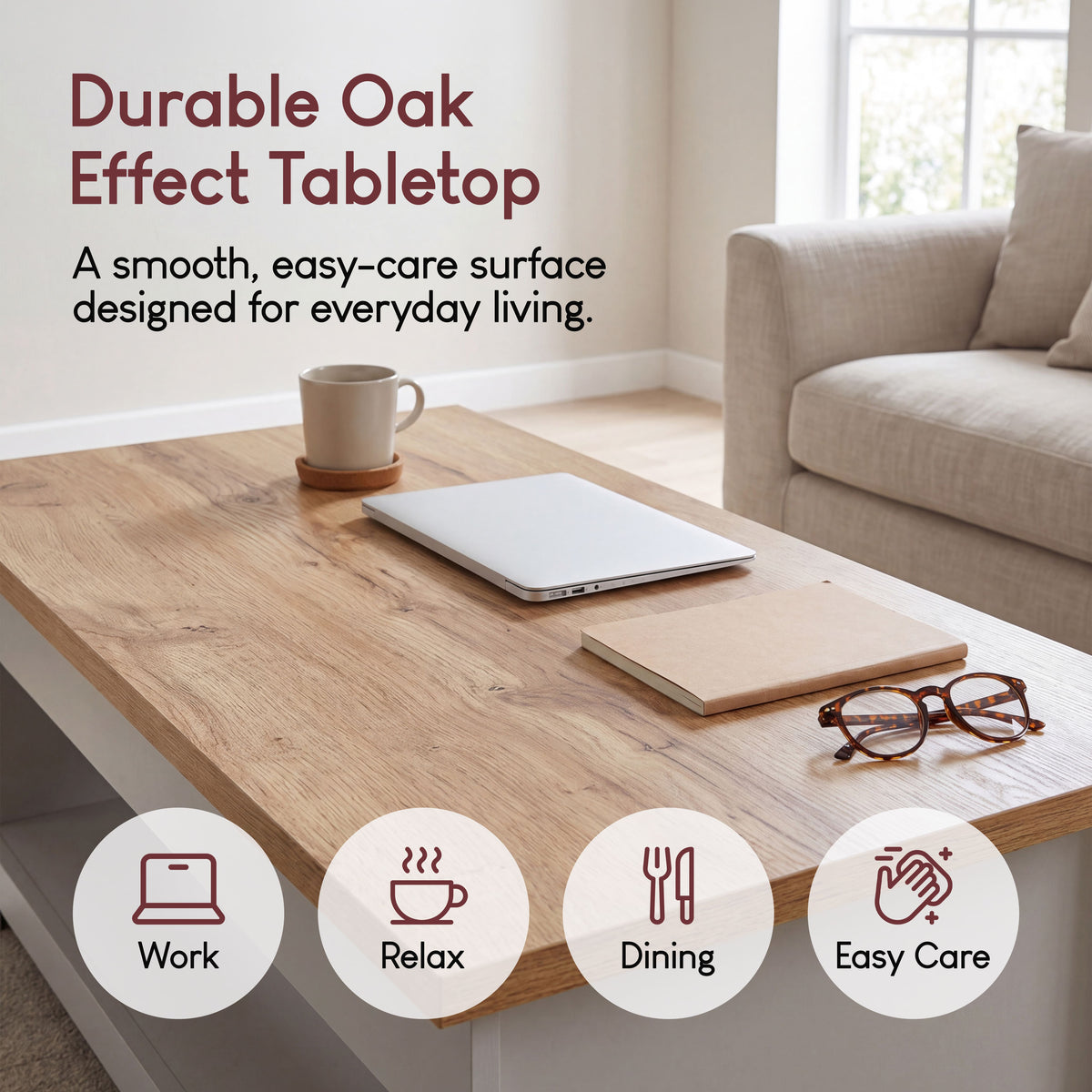 Arlington Sliding Top Coffee Table - Grey