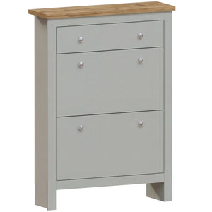 Arlington 2-Doors 1-Drawer Shoe Cabinet, Grey