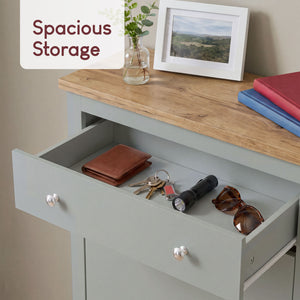 Arlington 2-Doors 1-Drawer Shoe Cabinet, Grey