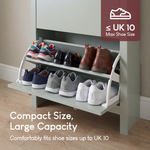 Arlington 2-Doors 1-Drawer Shoe Cabinet, Grey