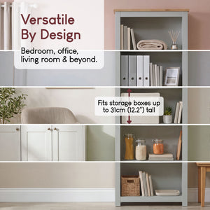 Arlington 5-Tier Bookcase - Grey