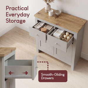 Arlington 2-Drawer 2-Door Sideboard - Grey