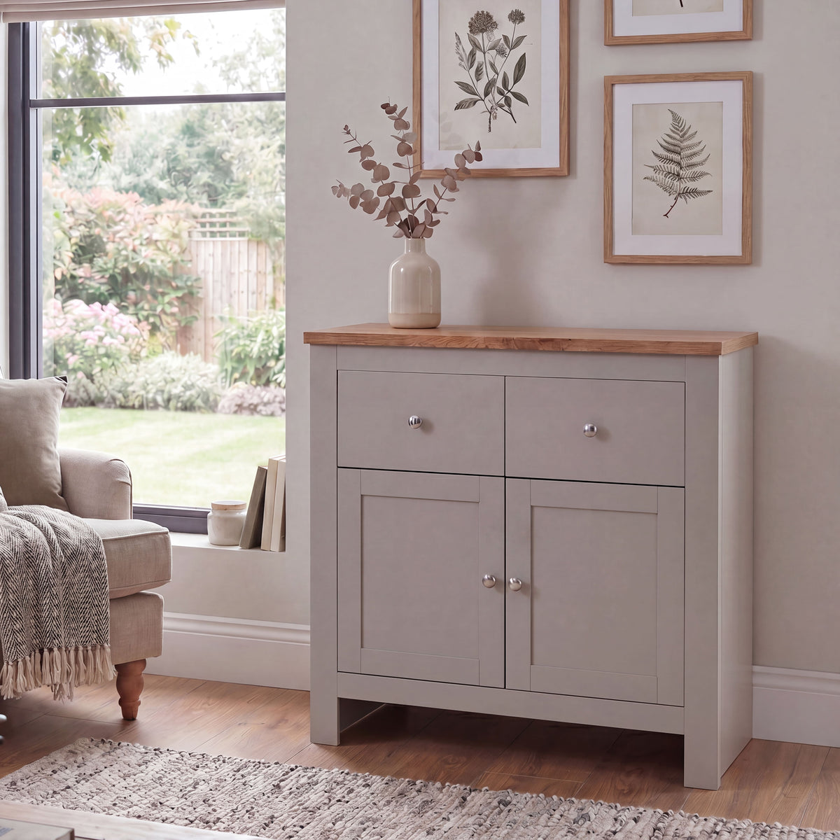 Arlington 2-Drawer 2-Door Sideboard - Grey