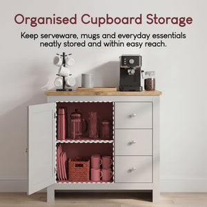 Arlington 3-Drawer 1-Door Sideboard - Grey