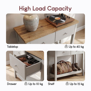 Arlington 2-Drawer Console Table - Grey