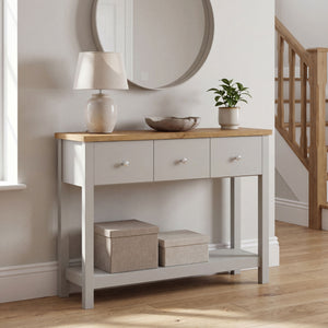 Arlington 3-Drawer Console Table - Grey