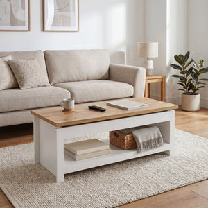 Arlington Sliding Top Coffee Table - White