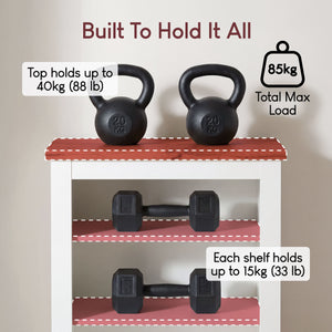 Arlington 3-Tier Bookcase - White
