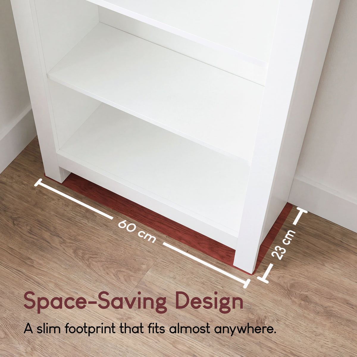 Arlington 3-Tier Bookcase - White