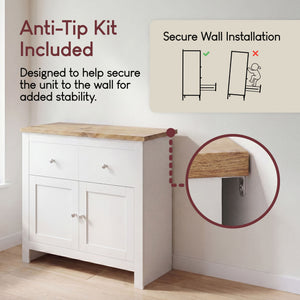 Arlington 2-Drawer 2-Door Sideboard - White