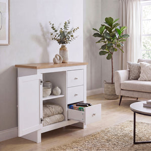 Arlington 3-Drawer 1-Door Sideboard - White