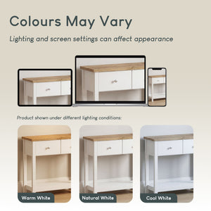 Arlington 2-Drawer Console Table - White