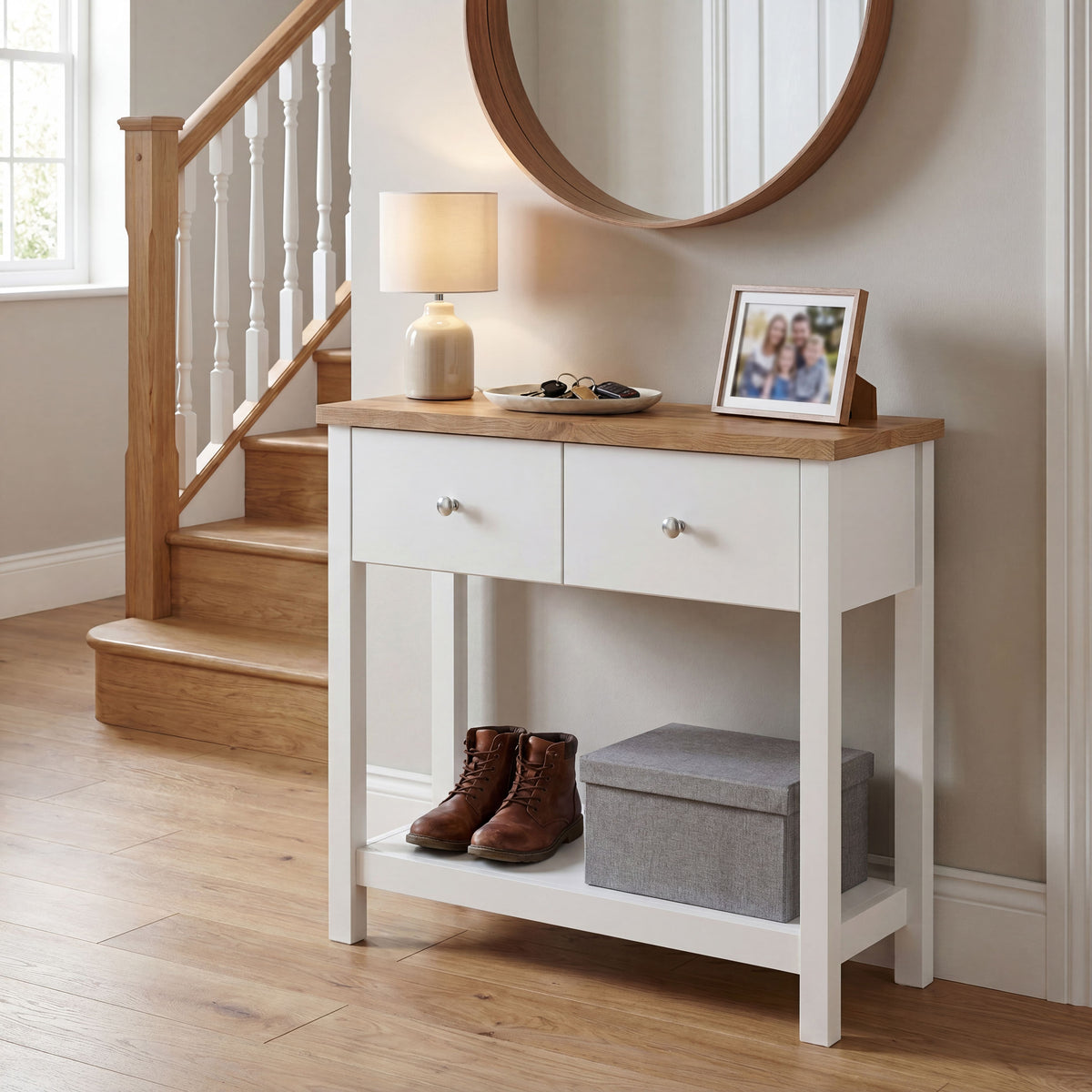 Arlington 2-Drawer Console Table - White