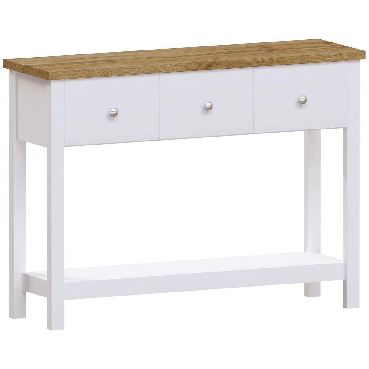 Arlington 3-Drawer Console Table - White