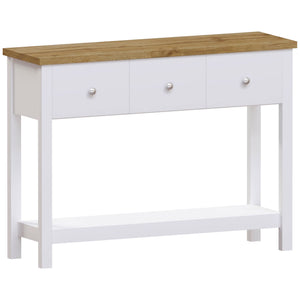 Arlington 3-Drawer Console Table - White