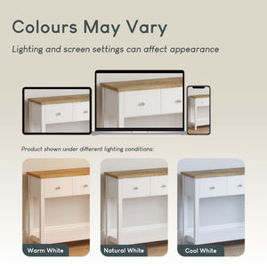 Arlington 3-Drawer Console Table - White