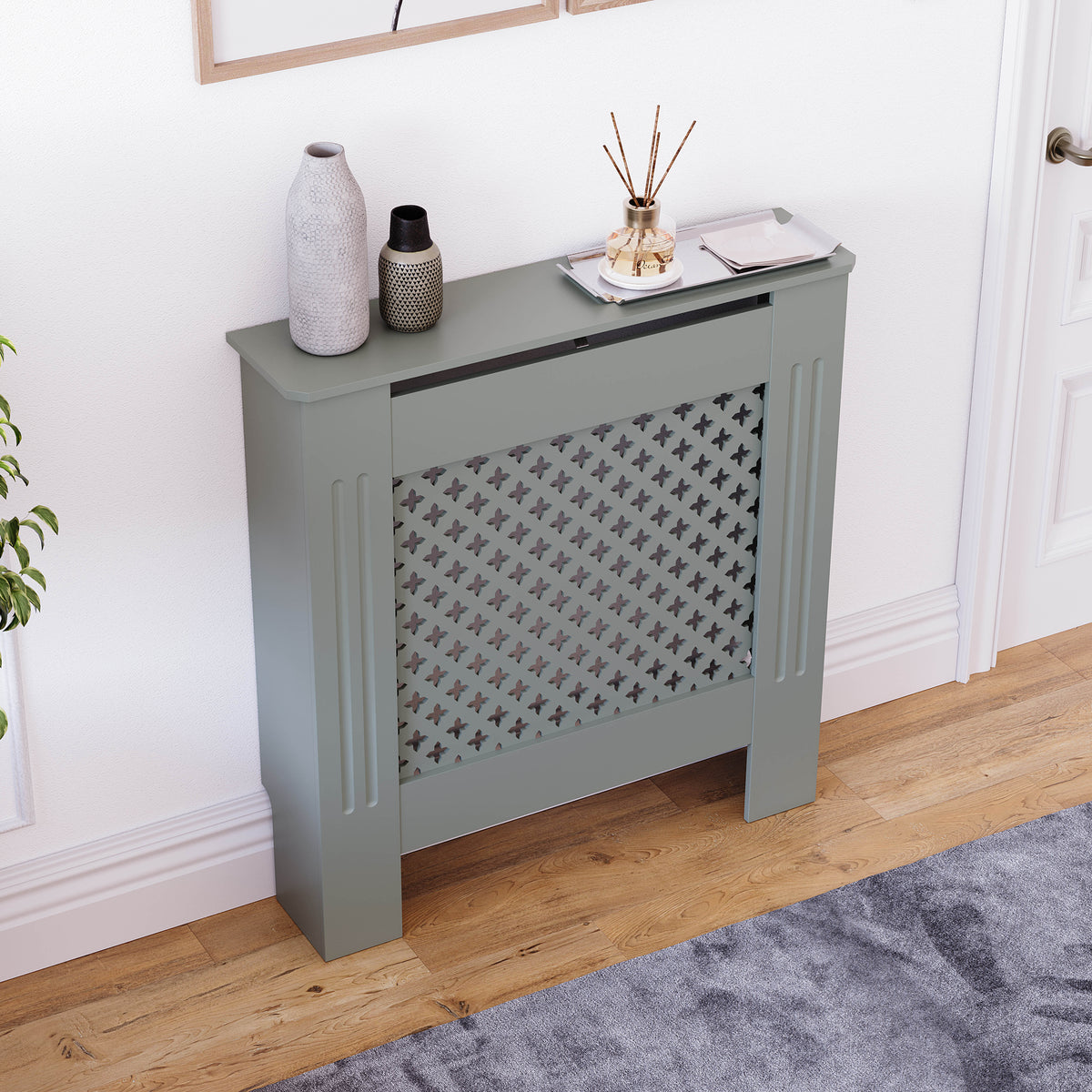Oxford Radiator Cover - Grey, Small