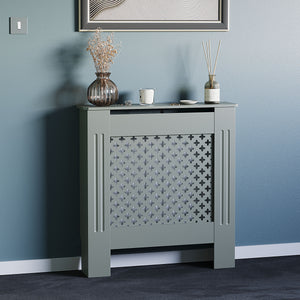 Oxford Radiator Cover - Grey, Small, Modern Design
