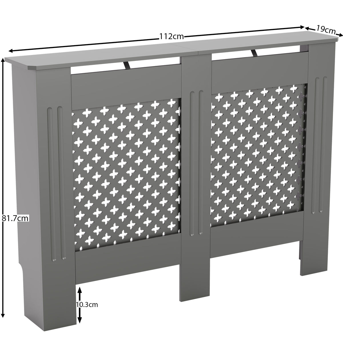 Oxford Radiator Cover - Grey, Medium