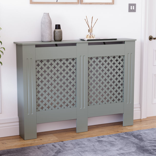 Oxford Radiator Cover - Grey, Medium, Modern Design
